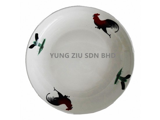 12^ CERAMICS PLATE(ROOSTER)(101398)